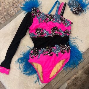 Glamour dance costume jazz or musical theatre